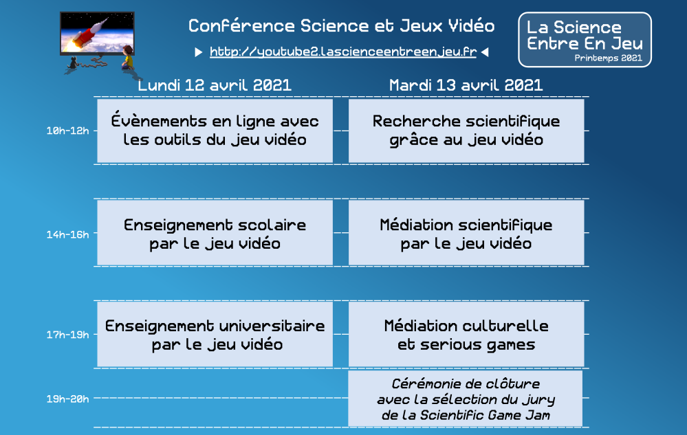 Programme Conférence Science et Jeux vidéo - Printemps 2021