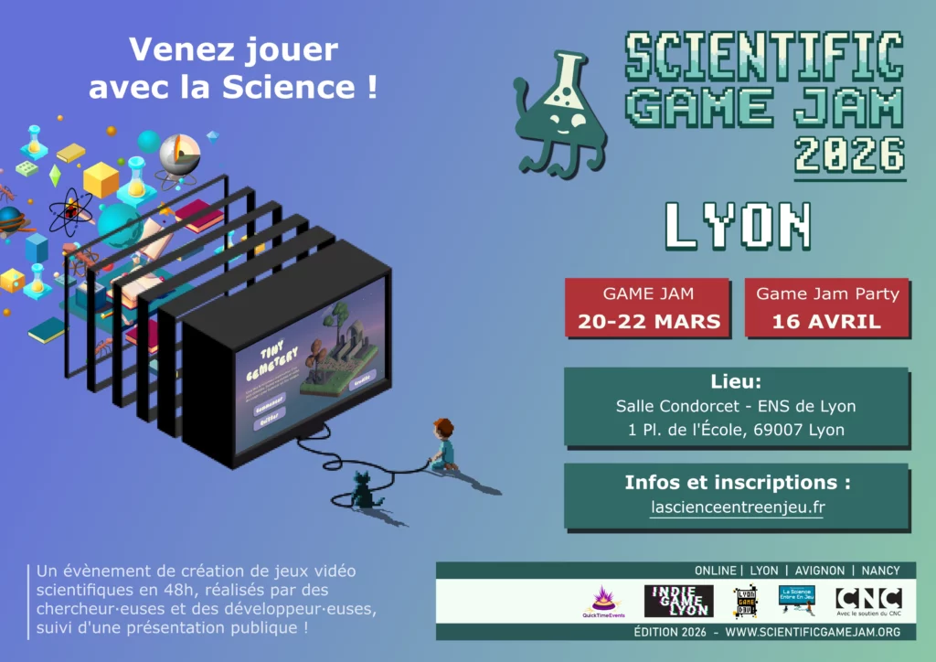 scientific game jam 2026 Lyon 